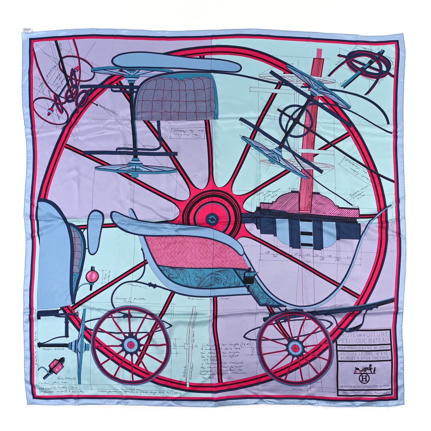 Hermes Silk Summer Petit Duc Giant Scarf 140 1 of 3