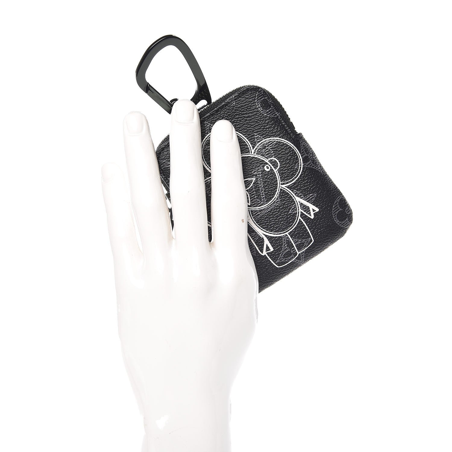 Louis Vuitton Monogram Eclipse Vivienne Zipper Key Ring 2 of 5