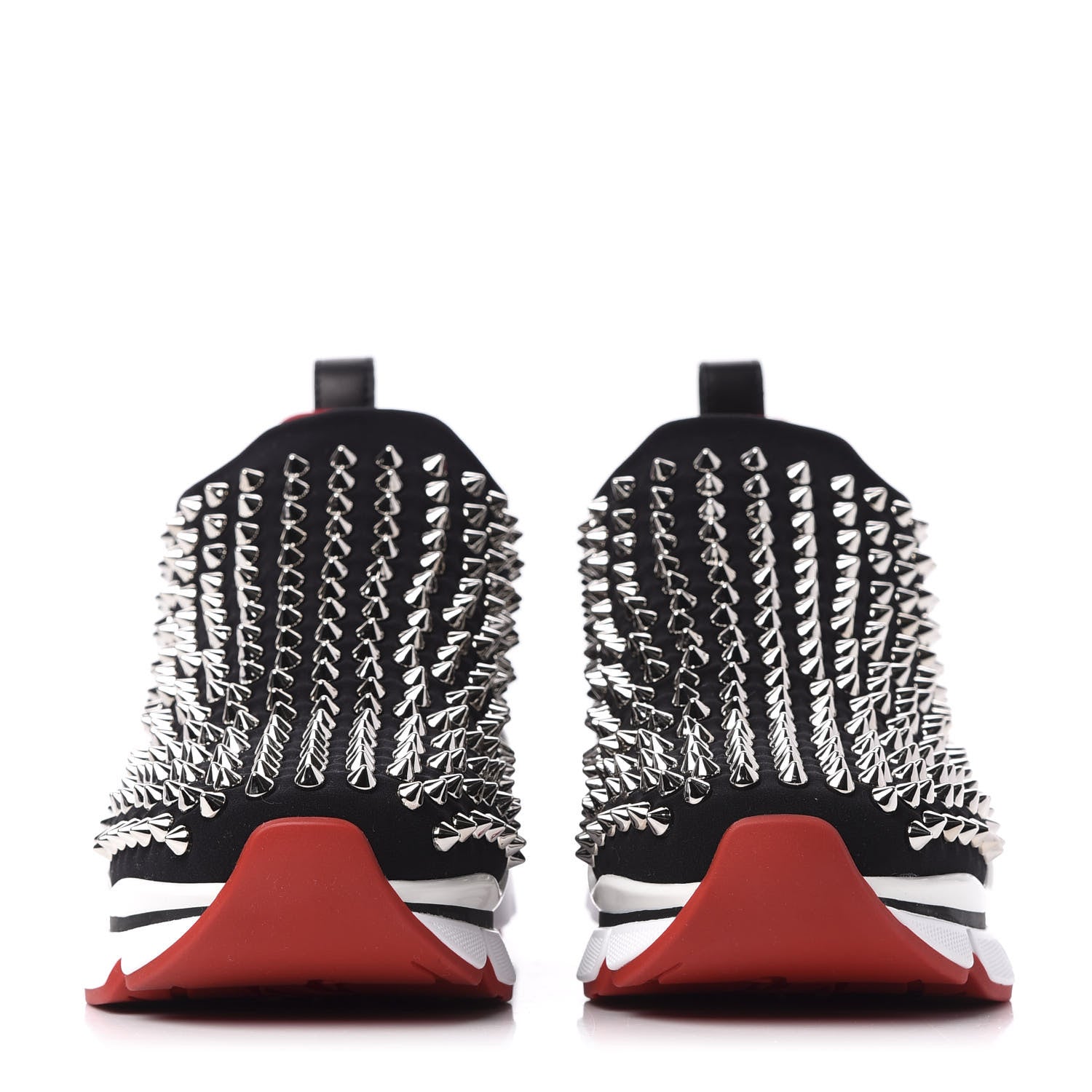 Christian Louboutin Neoprene Spike Sock Donna Flat Sneakers 36.5 Black White 2 of 11