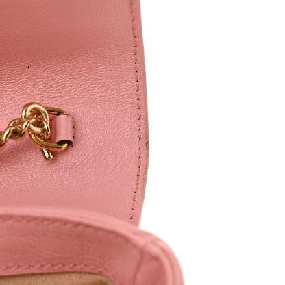 Gucci Azalea Calfskin Enamel Matelasse Diagonal Super Mini Torchon GG Marmont Shoulder Bag New Cherry Red Wild Rose 11 of 13