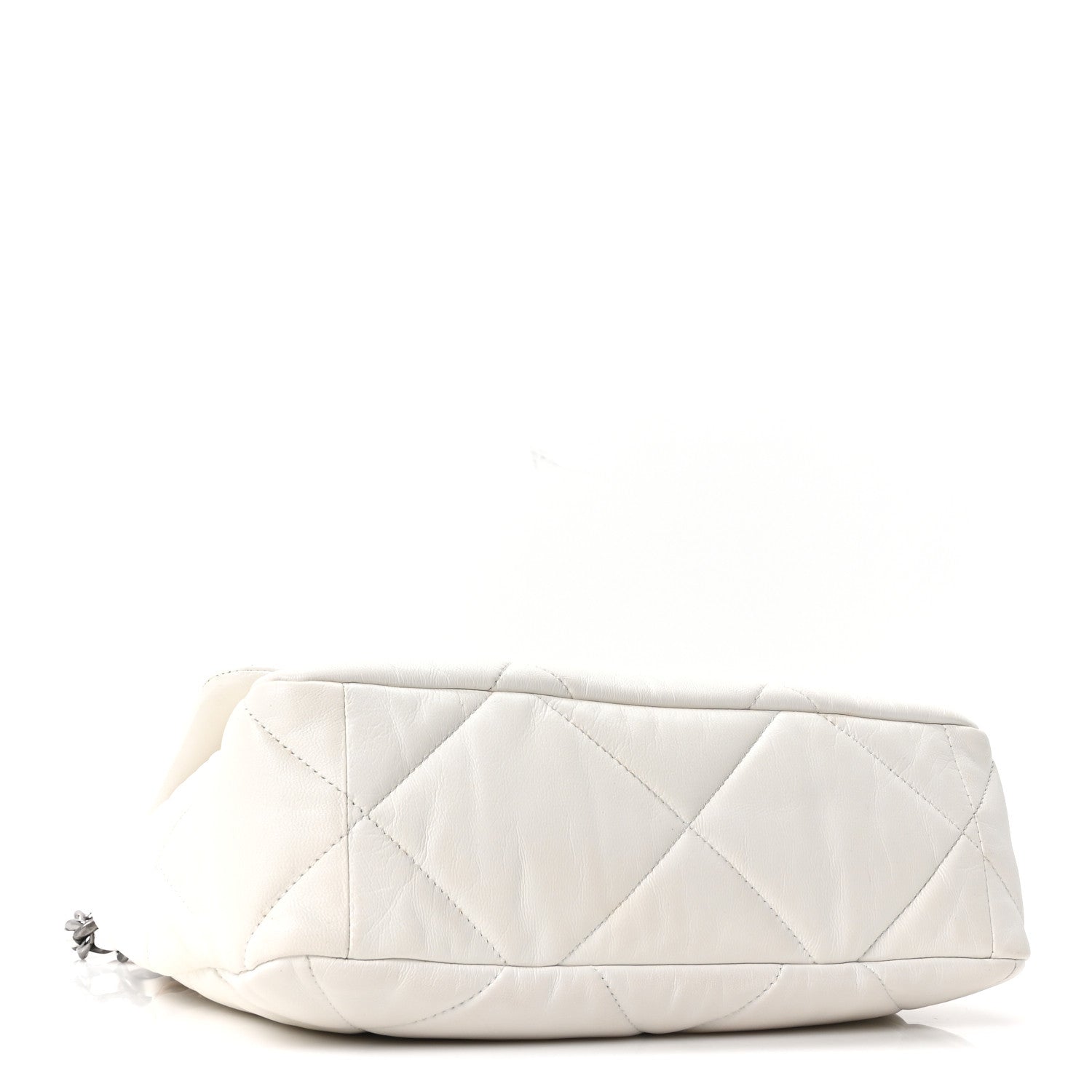 Chanel Goatskin Quilted Large Chanel 19 Flap White 7 of 19