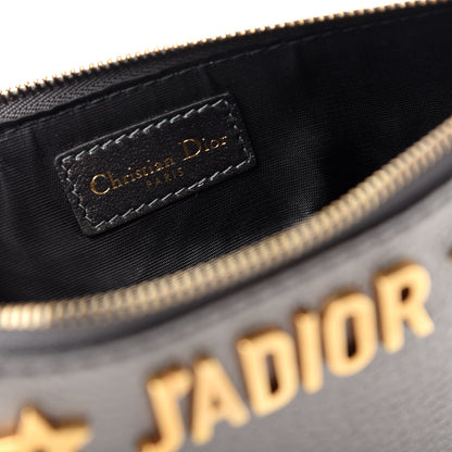 Christian Dior Metallic Grained Calfskin J'Adior Zip Pouch Gunmetal 7 of 9