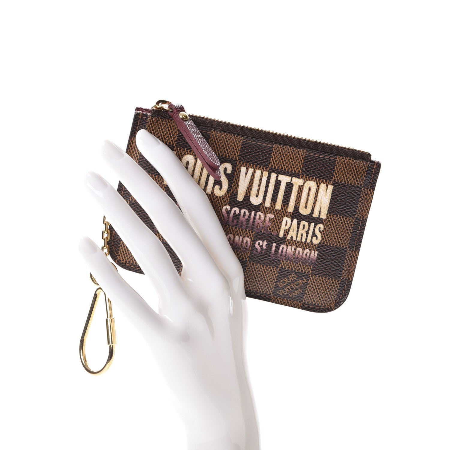 Louis Vuitton Damier Ebene Scribe Affiche Key Pouch 2 of 8