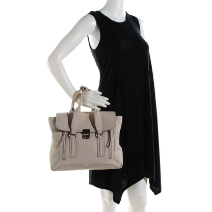 3.1 Phillip Lim 3.1 Textured Calfskin Medium Pashli Satchel Feather 3 of 10