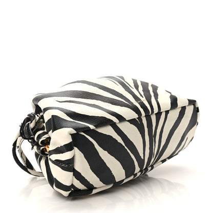 Mansur Gavriel Zebra Print Mini Cloud Clutch Black White 4 of 8