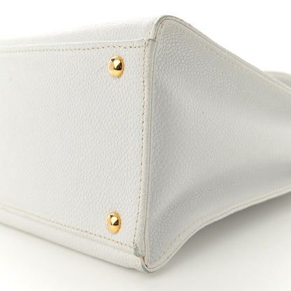 Chanel Caviar CC Shoulder Bag White 10 of 17