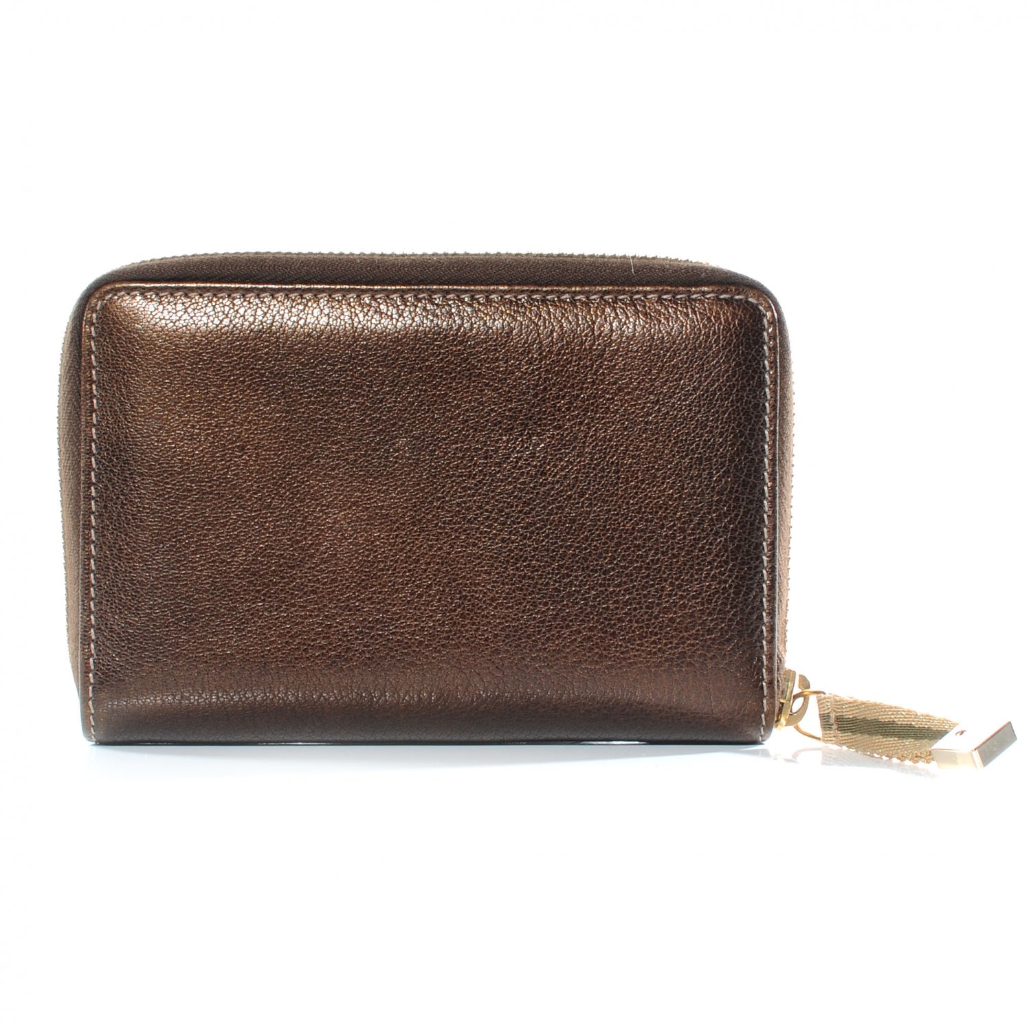 Gucci Leather Zip Around Capri Wallet Brown 3 of 8