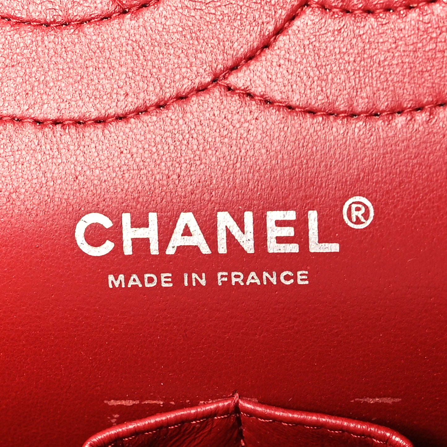 Caviar Quilted Jumbo Double Flap Dark Red