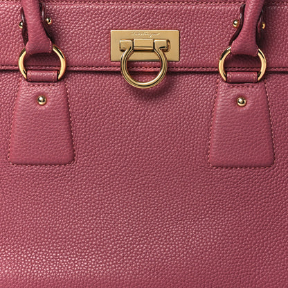 Salvatore Ferragamo Calfskin Lotty Satchel Griotte 7 of 12