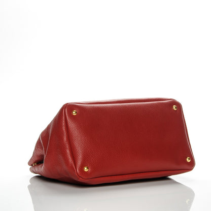 Prada Vitello Daino Tote Rosso 4 of 7