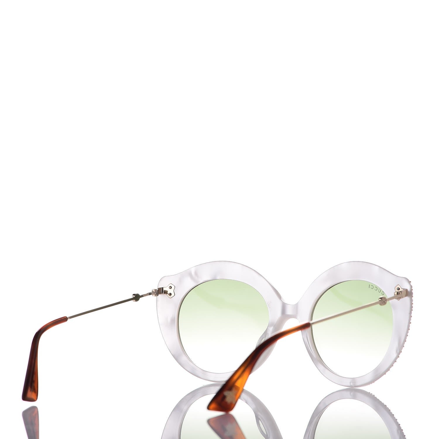 Gucci Crystal Cat Eye GG0214S Sunglasses White 4 of 7