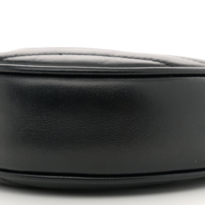 Saint Laurent Calfskin Matelasse Chevron Round Vinyle Camera Bag Black 10 of 12