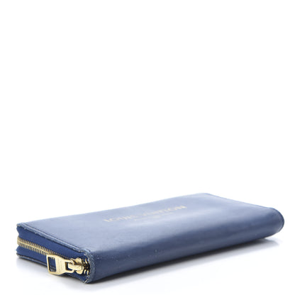 Louis Vuitton Supple Calfskin Paname Flight Zippy Wallet Blue 4 of 15