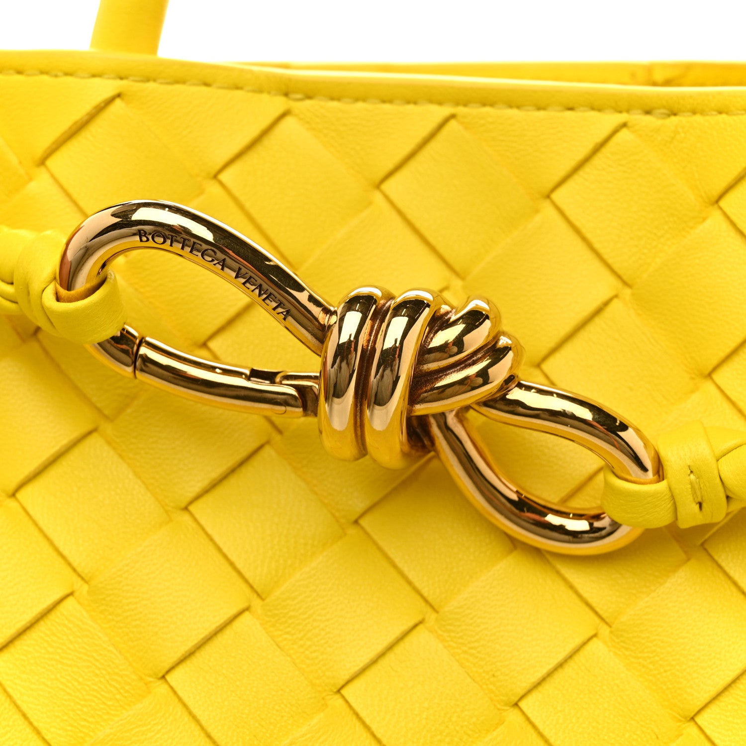 Bottega Veneta Nappa Intrecciato Small Andiamo Shoulder Bag Sulfur