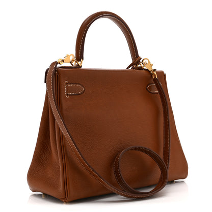 Hermes Barenia Faubourg Kelly Retourne 28 Fauve 3 of 12