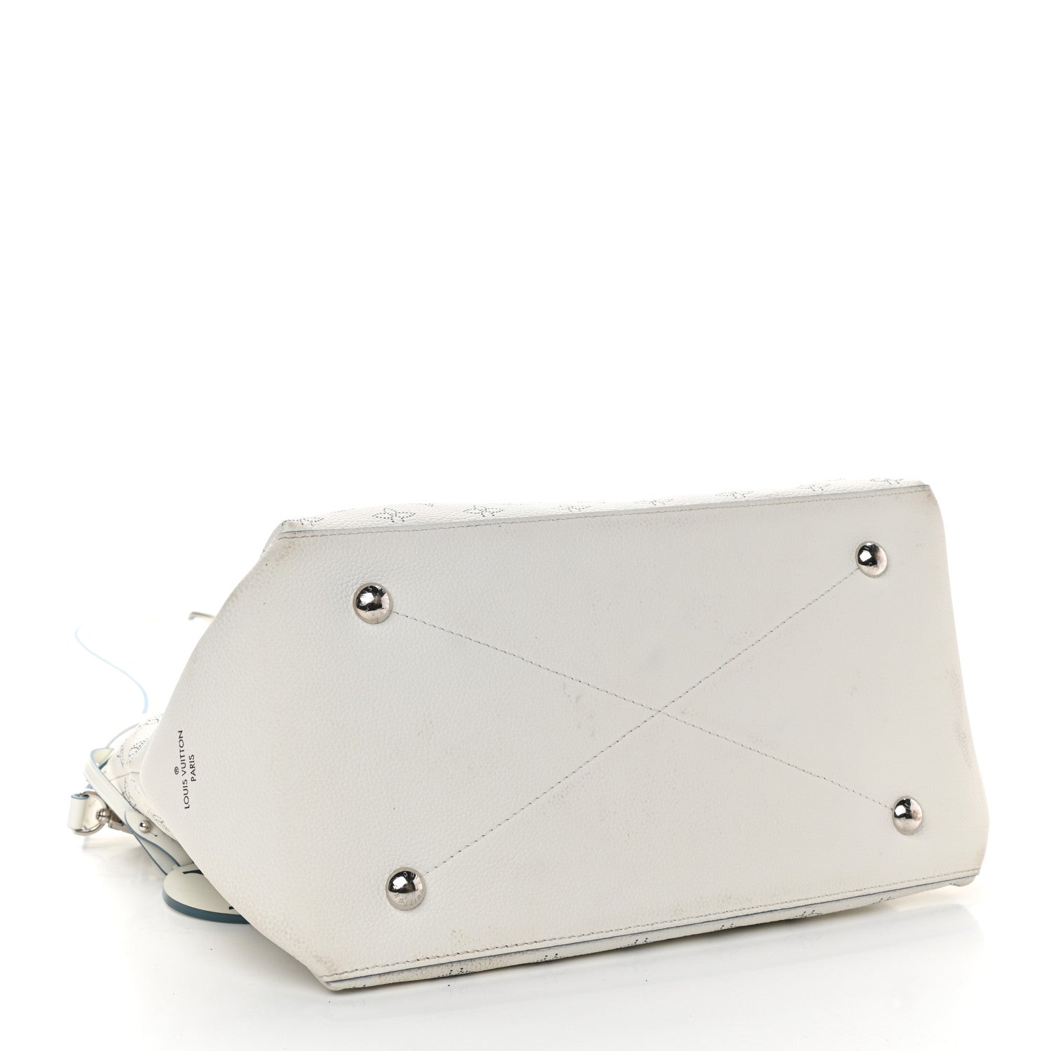 Louis Vuitton Mahina Beaubourg Hobo MM Snow Orage Blue 4 of 9