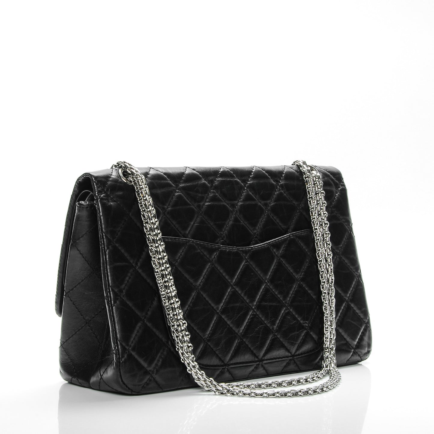 Aged Calfskin Quilted Mobile Art 2.55 Reissue 227 Flap Black