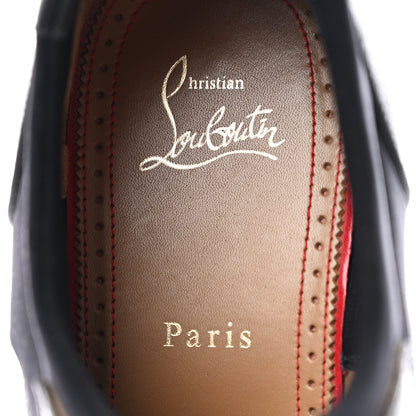 Christian Louboutin Smooth Textured Calfskin Mika Sky Mens Flats 42 Black 7 of 12