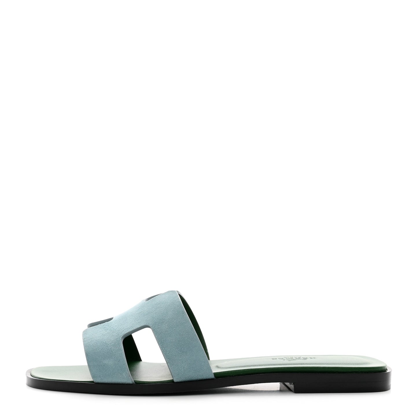Suede Goatskin Oran Sandals 37 Vert D’eau Vert Anglais