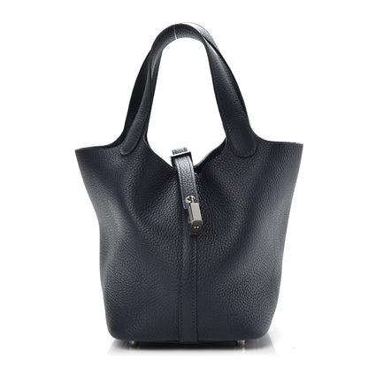 Hermes Taurillon Clemence Picotin Lock 18 PM Bleu Nuit 1 of 8