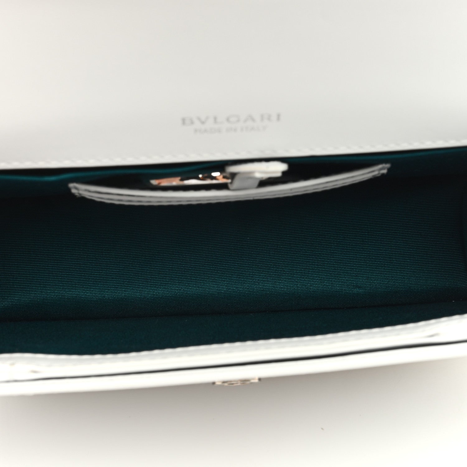 Bulgari Calfskin Serpenti Forever East West Shoulder Bag Opal Grey 6 of 10