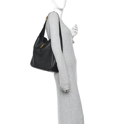 Saint Laurent Supple Calfskin Large Le 5 A 7 Soft Hobo  Black 2 of 9