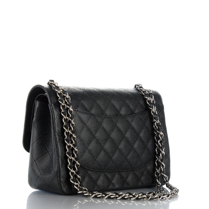 Chanel Caviar Quilted Jumbo Double Flap Black 4 of 10