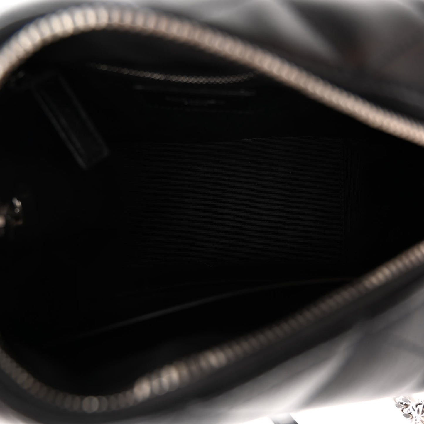 Calfskin Y Quilted Monogram Small Loulou Bowling Bag Black