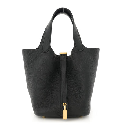 Hermes Taurillon Clemence Picotin Lock 18 PM Black 1 of 11