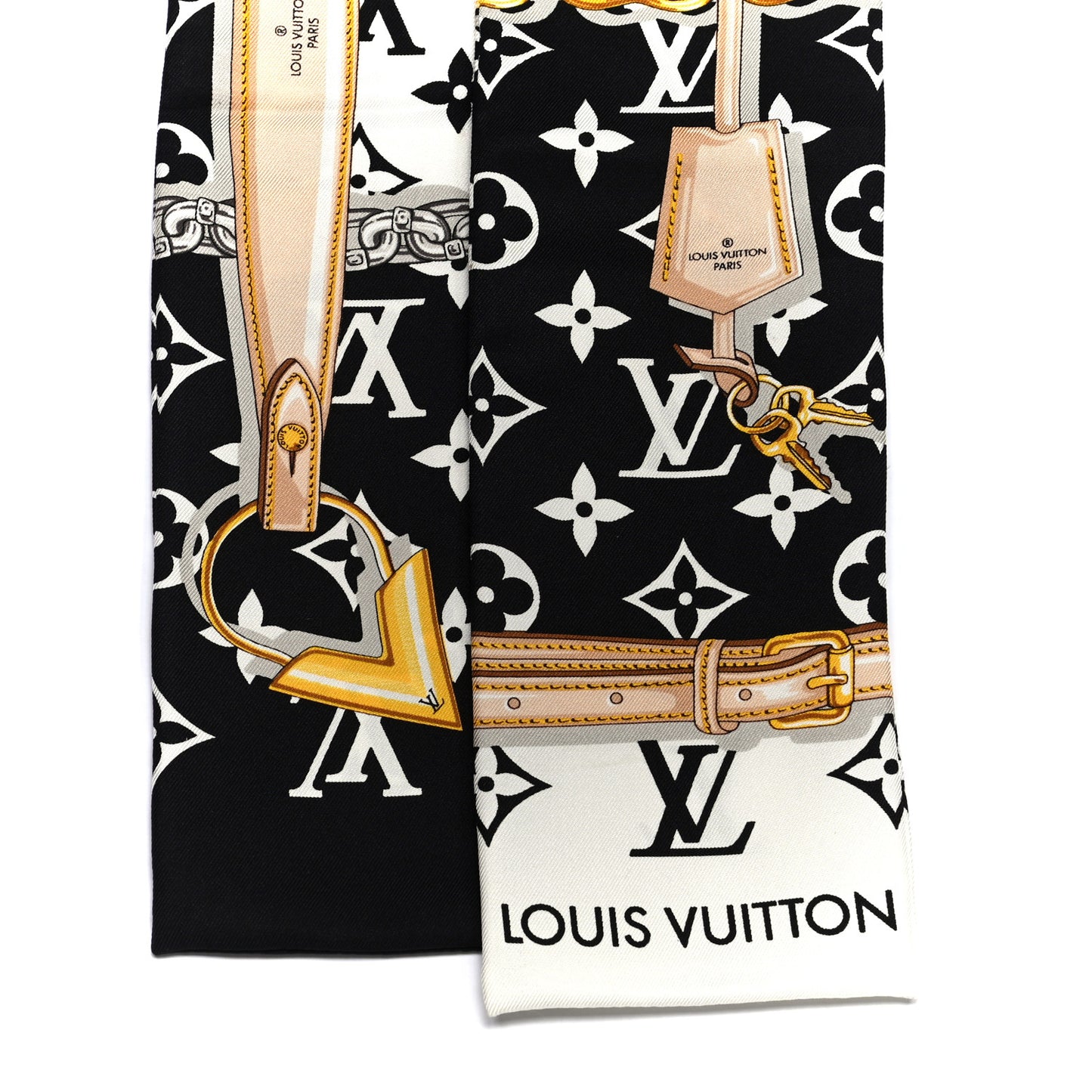 Silk Monogram Confidential Bandeau Black