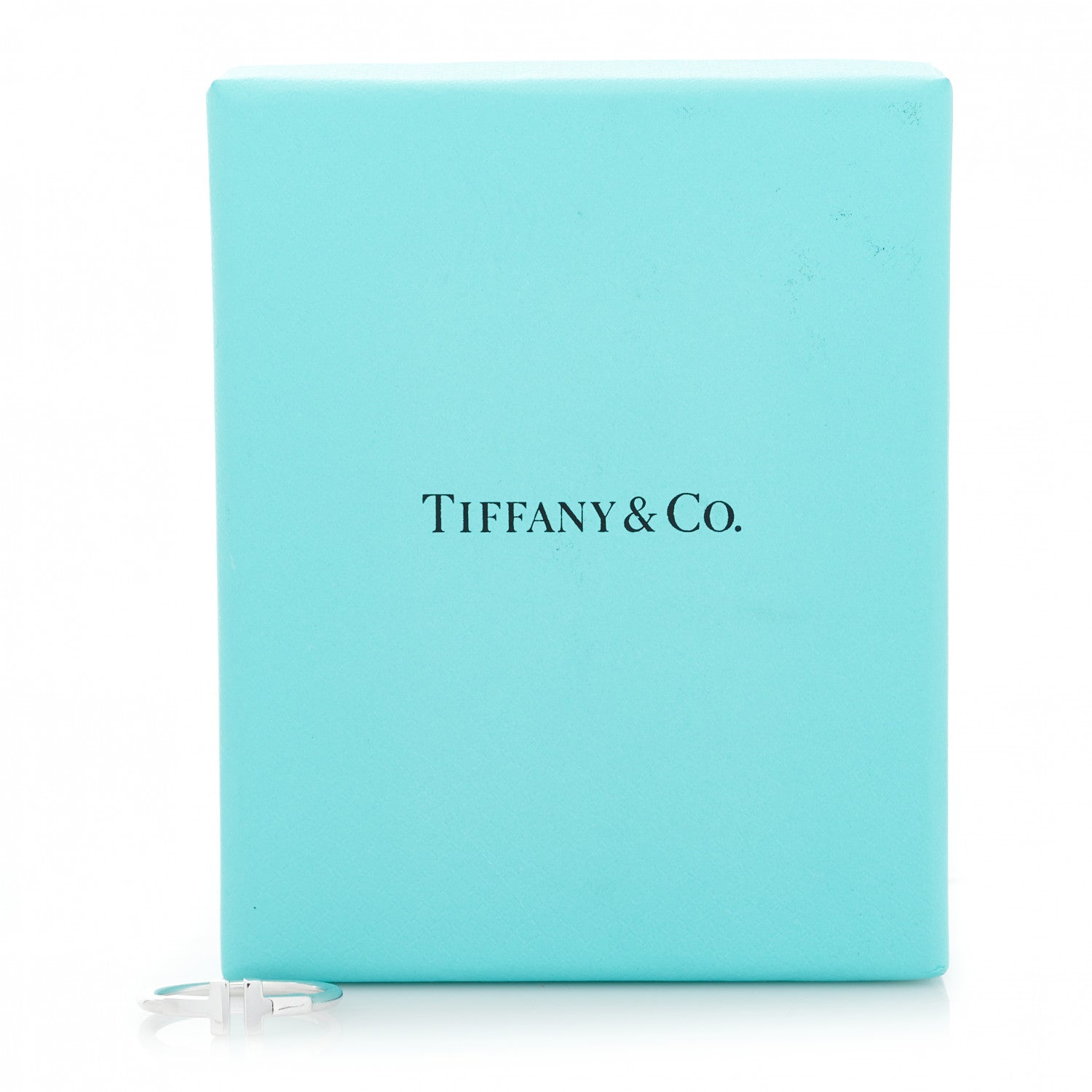Tiffany 18K White Gold T Wire Ring 55 7.25 5 of 5