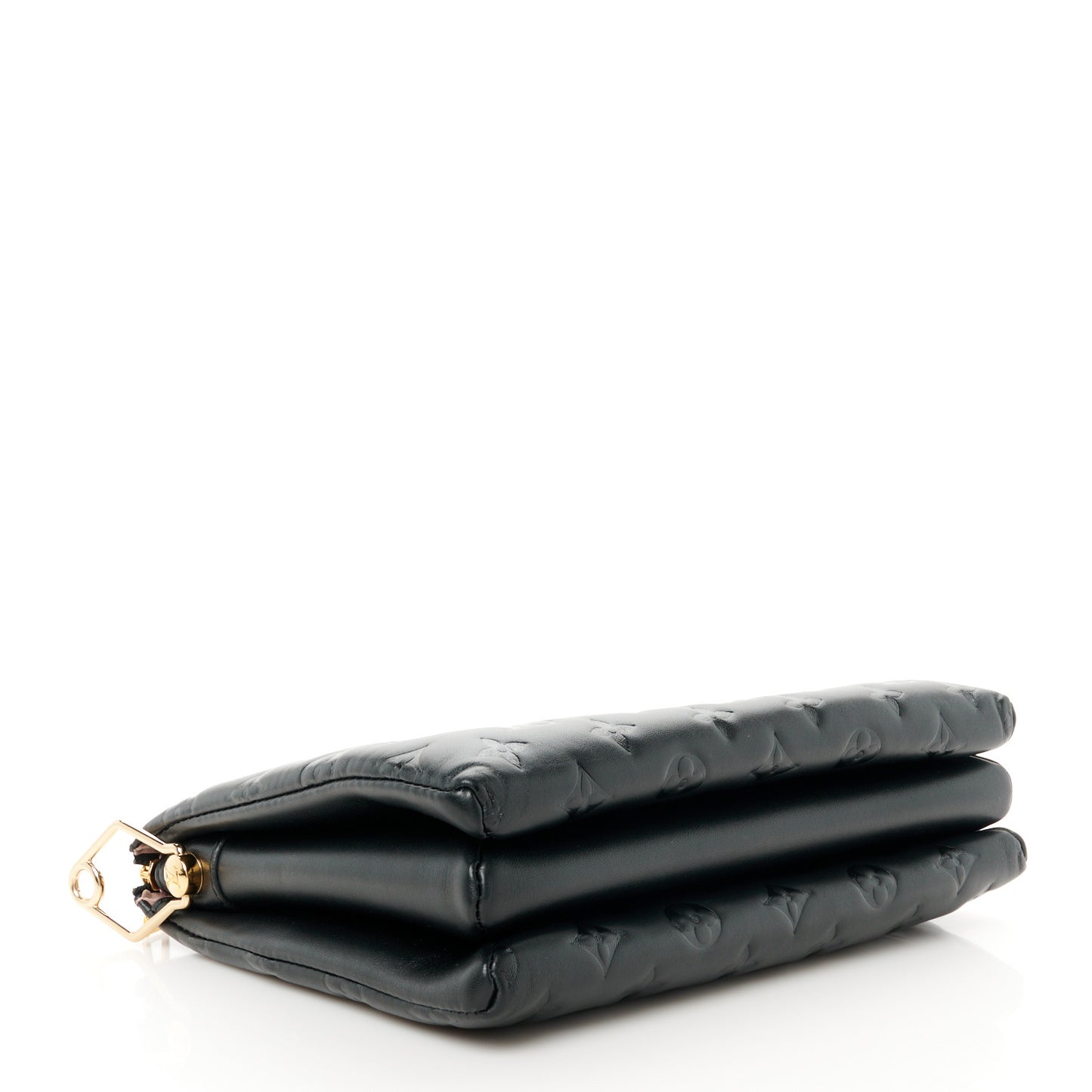 Lambskin Embossed Monogram Coussin PM Black