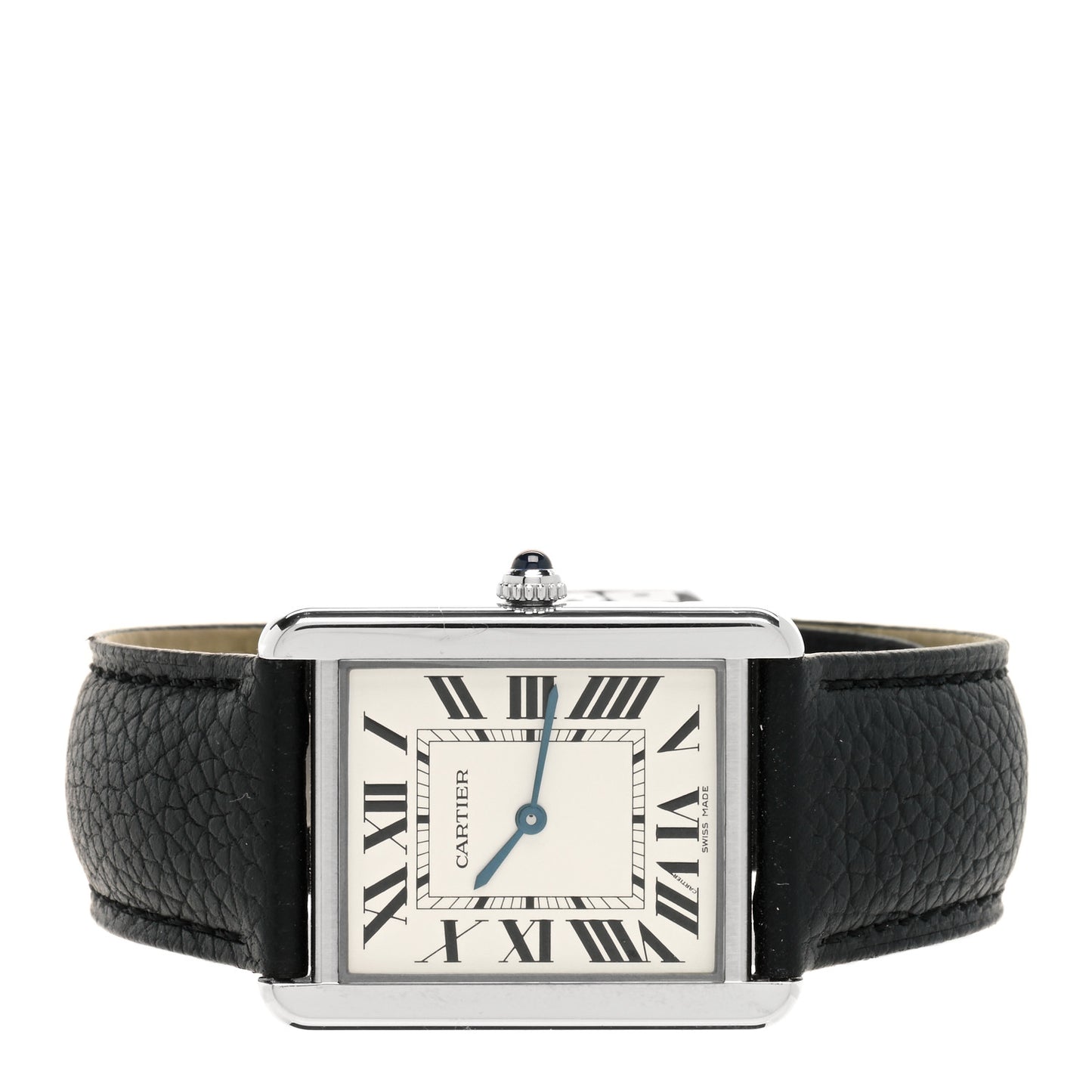 Stainless Steel Calfskin 27mm Tank Solo Quartz Watch
