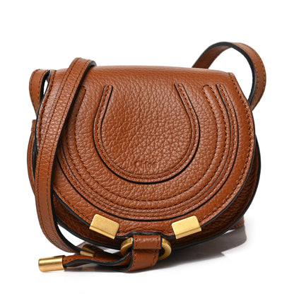 Chloe Calfskin Nano Marcie Saddle Bag Tan 1 of 8