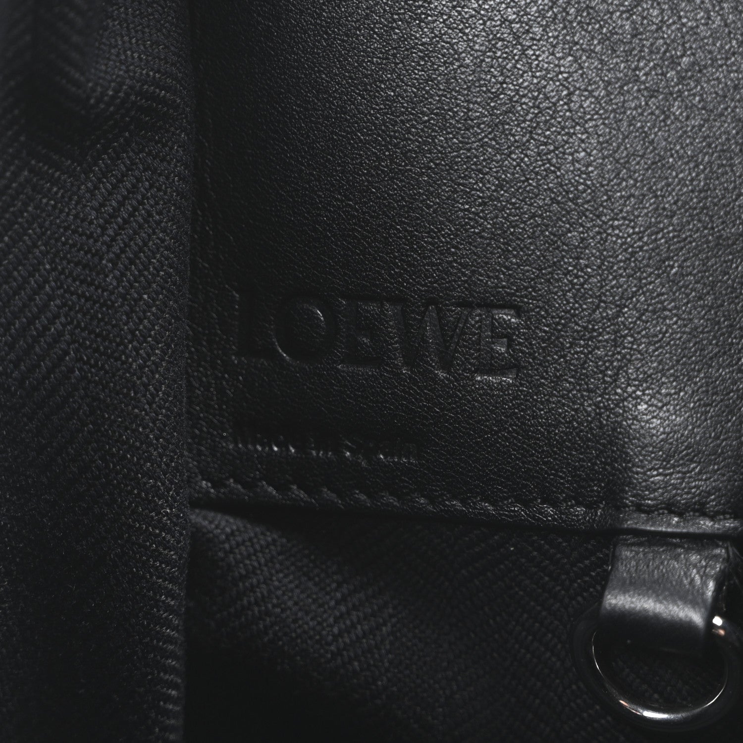 Loewe Calfskin Medium Hammock Shoulder Bag Black 6 of 9