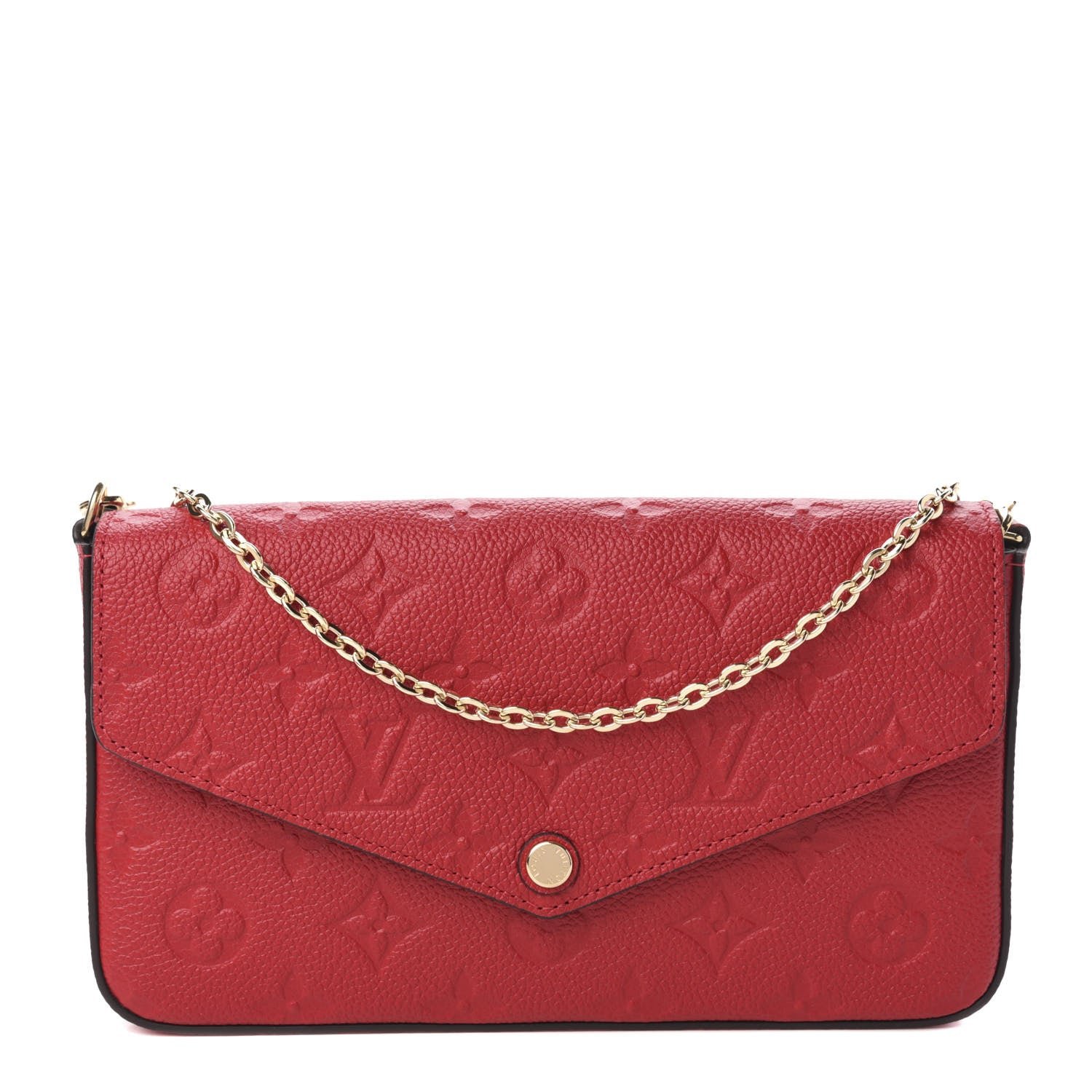 Louis Vuitton Empreinte Pochette Felicie Chain Wallet Scarlet 1 of 12
