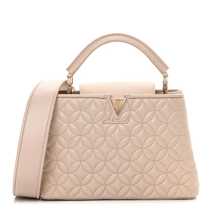 Louis Vuitton Lambskin Quilted Flower Capucines BB Vanilla 1 of 10