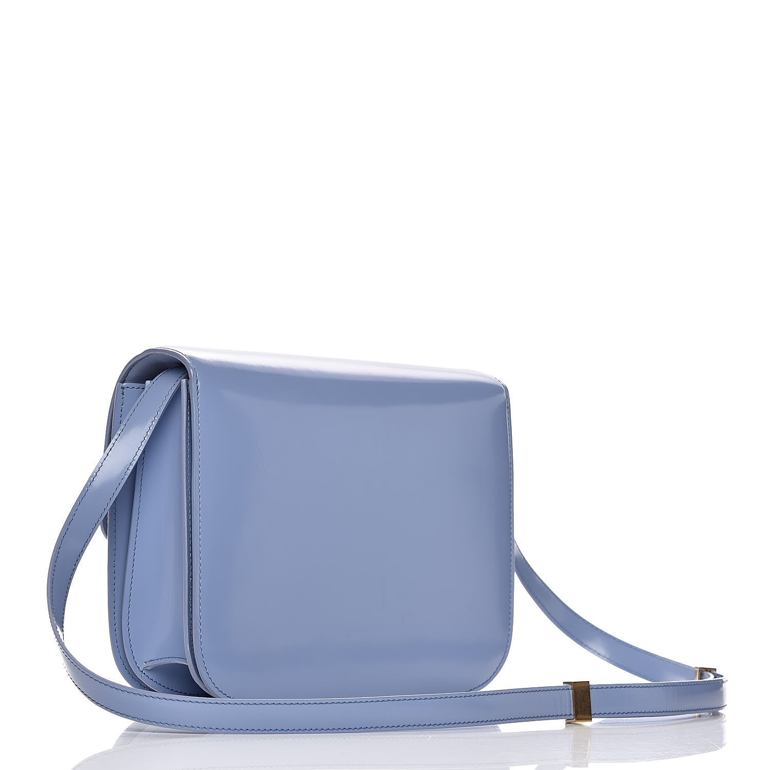 Celine Spazzolato Calfskin Medium Classic Box Flap Bag Porcelain 3 of 13