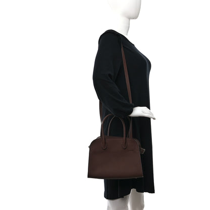 The Row Grained Calfskin Soft Margaux 10 Bag Dark Mocha 2 of 8