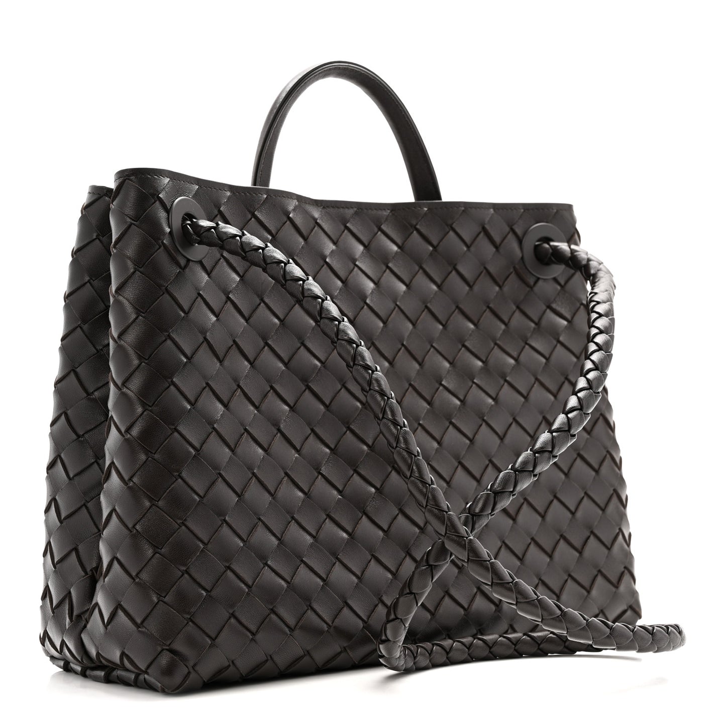 Nappa Intrecciato Medium Andiamo Shoulder Bag Fondant
