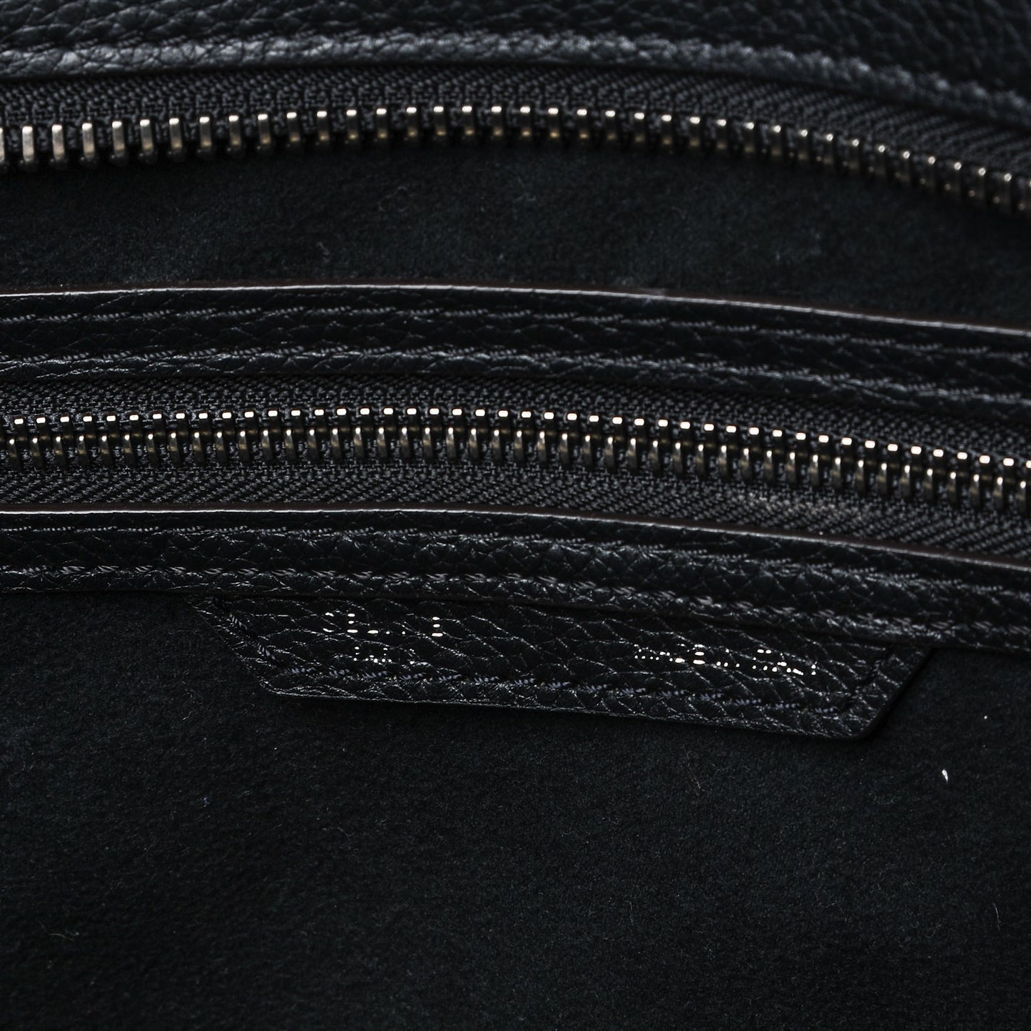 Drummed Calfskin Mini Luggage Black