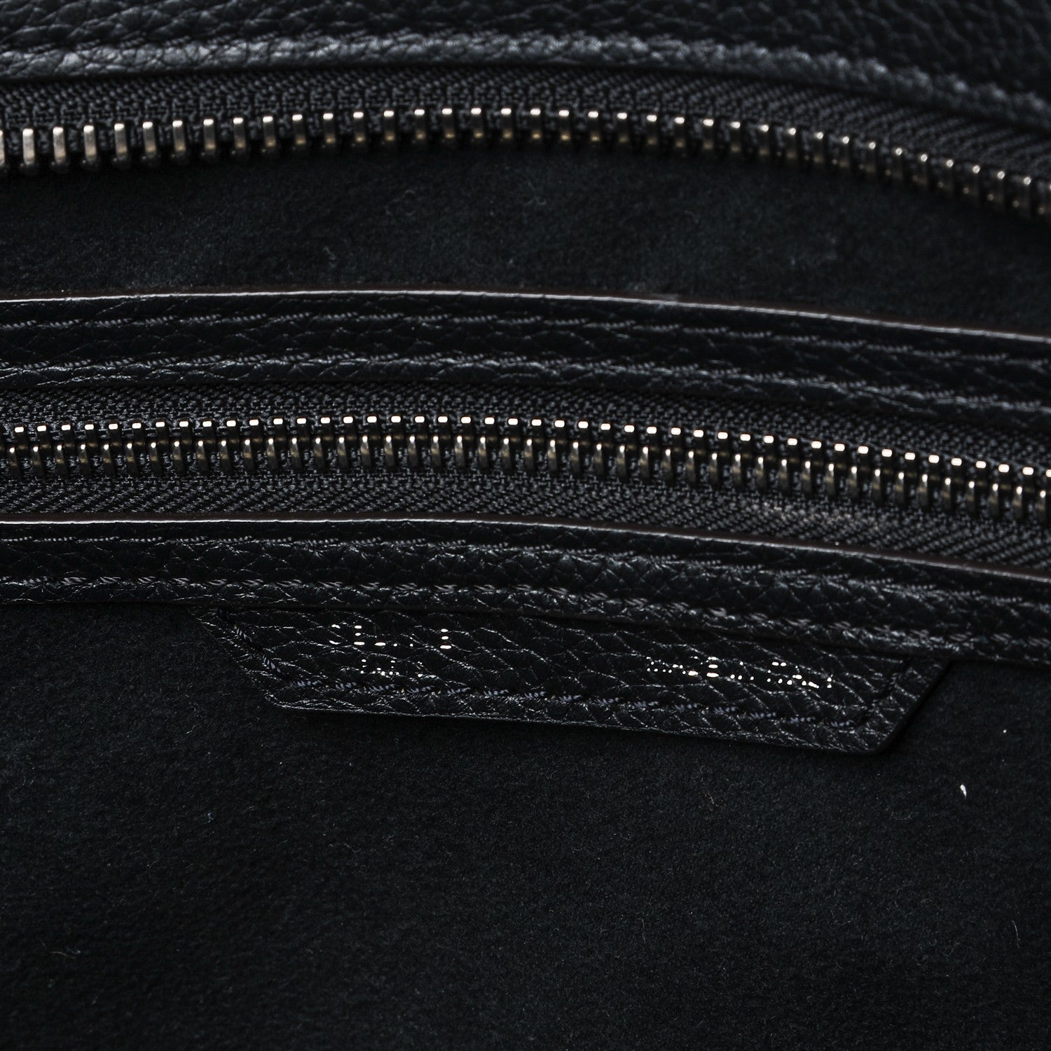 Celine Drummed Calfskin Mini Luggage Black 6 of 10