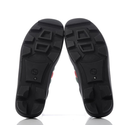 Gucci Nylon Cirano Lux Web Mens Cleat Sole Slingback Sandals 9.5 Green Red Black 5 of 10