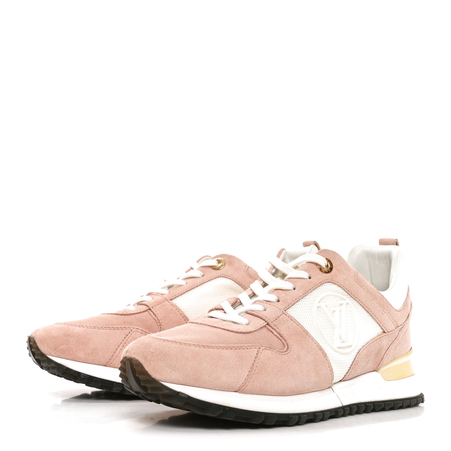 Suede Calfskin Run Away Sneakers 38 Pink