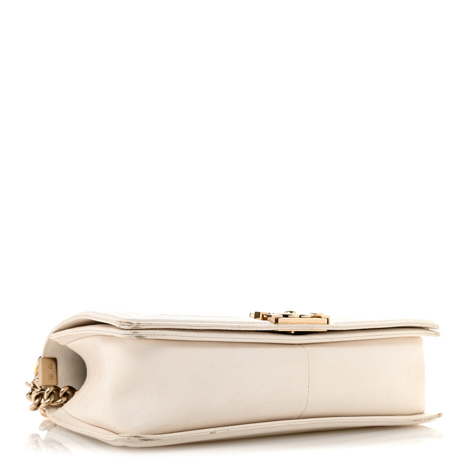 Chanel Caviar Quilted New Medium Boy Flap White 4 of 14