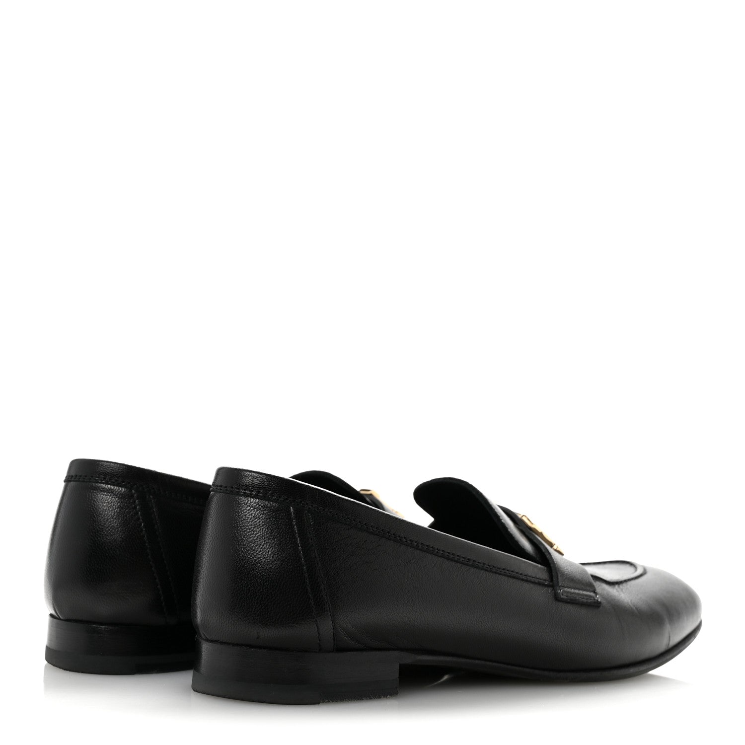 Hermes Goatskin Womens Paris Loafers 38 Black 5 of 9