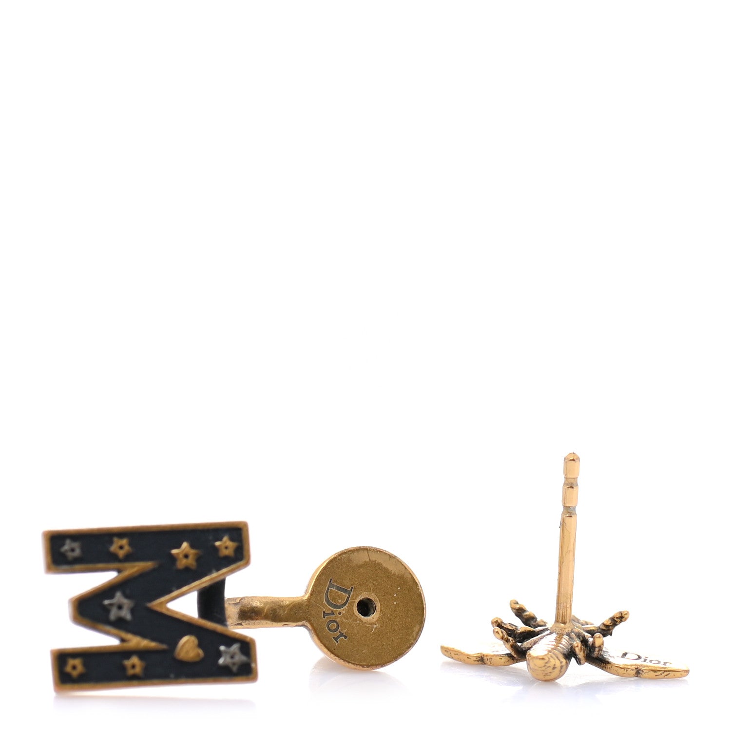 Christian Dior Metal Bee My ABCDior M Earring Aged Gold 3 of 4