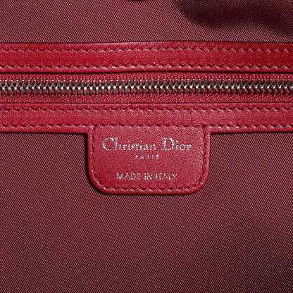 Christian Dior Coated Canvas Cannage Small Panarea Tote Red 6 of 7