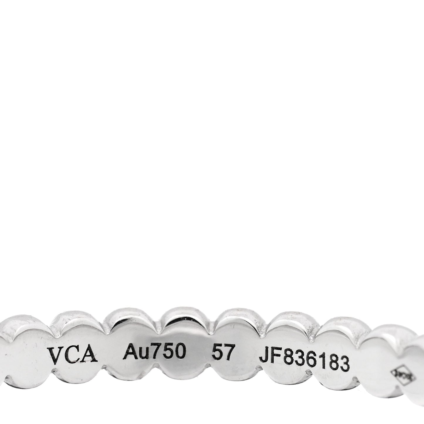 18K White Gold Small Perlee Ring 57 8