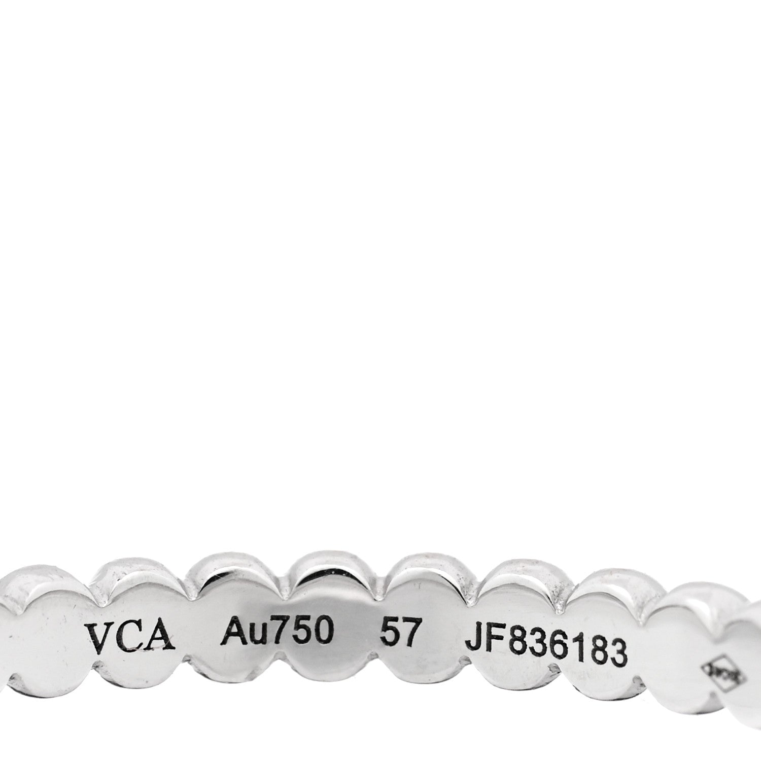 Van Cleef & Arpels 18K White Gold Small Perlee Ring 57 8 4 of 5